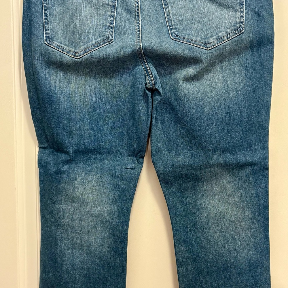 INC International Concepts Blue Capris with Silver Side Stripe - Picture 5 of 6